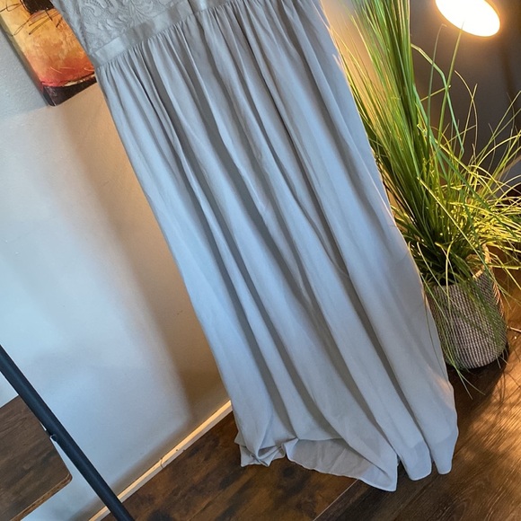 Dress Tells 2XL gray long lace top dressy dress - Picture 13 of 16